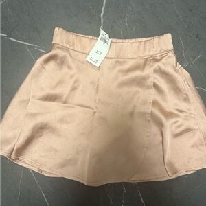 Abercrombie Kids Satin Skirt in Blush